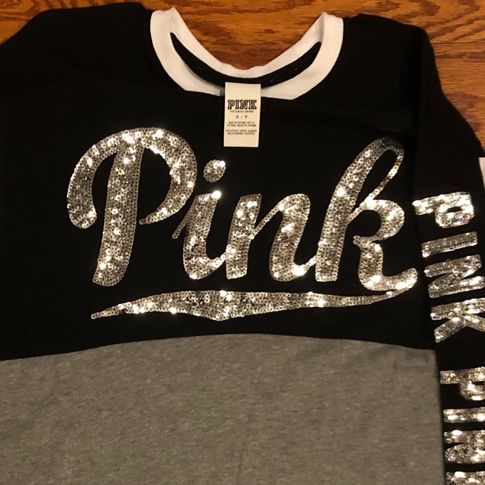 PINK by VS Black, Gray, Silver Long Sleeve